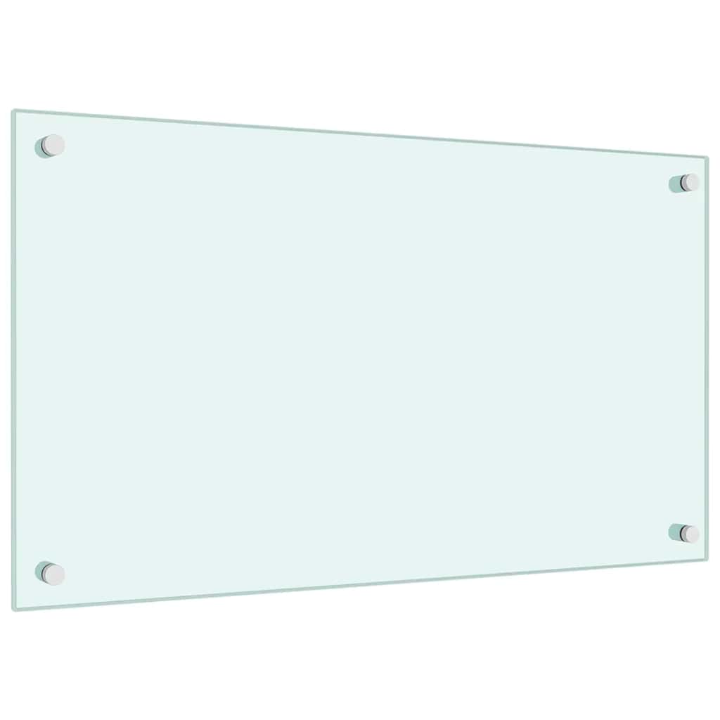 Πλάτη Κουζίνας Λευκή 70 x 40 εκ. από Ψημένο Γυαλί - PAKOBAZAAR