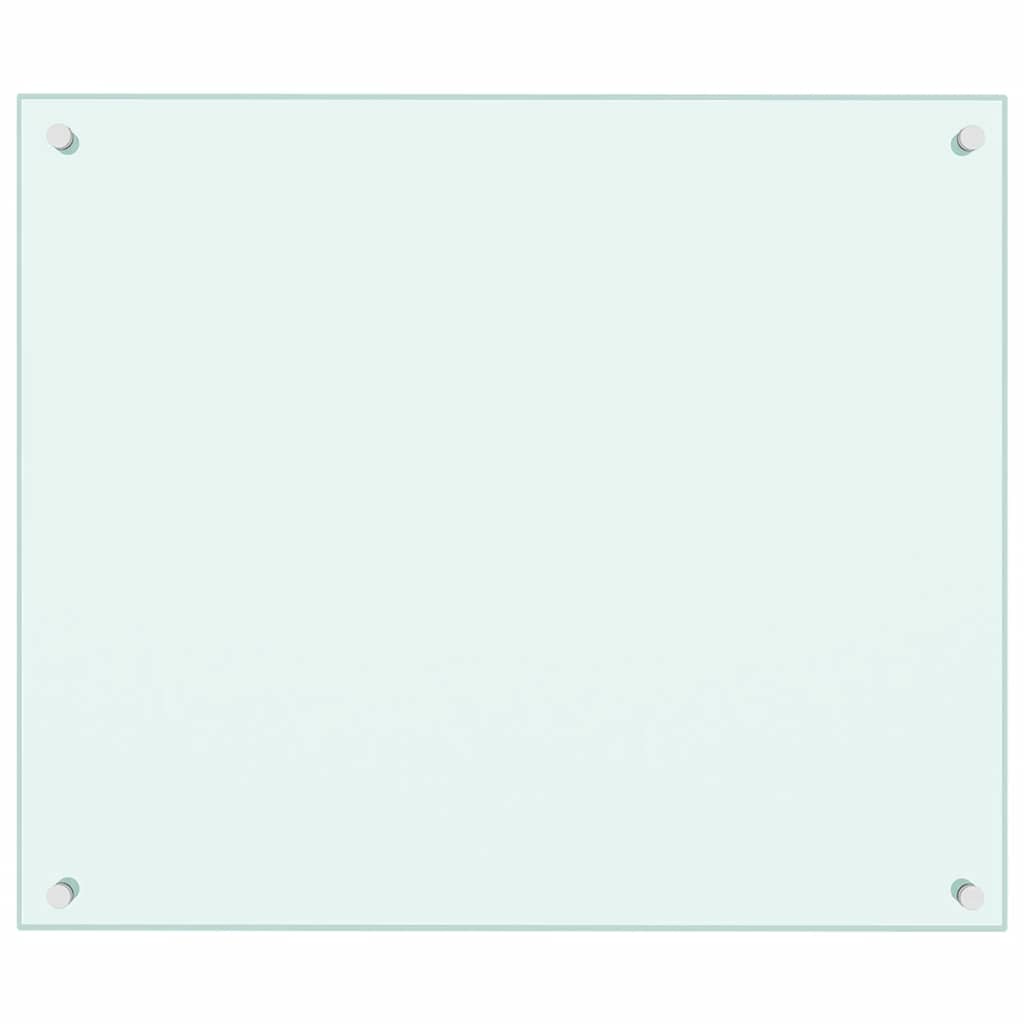 Πλάτη Κουζίνας Λευκή 70 x 60 εκ. από Ψημένο Γυαλί - PAKOBAZAAR