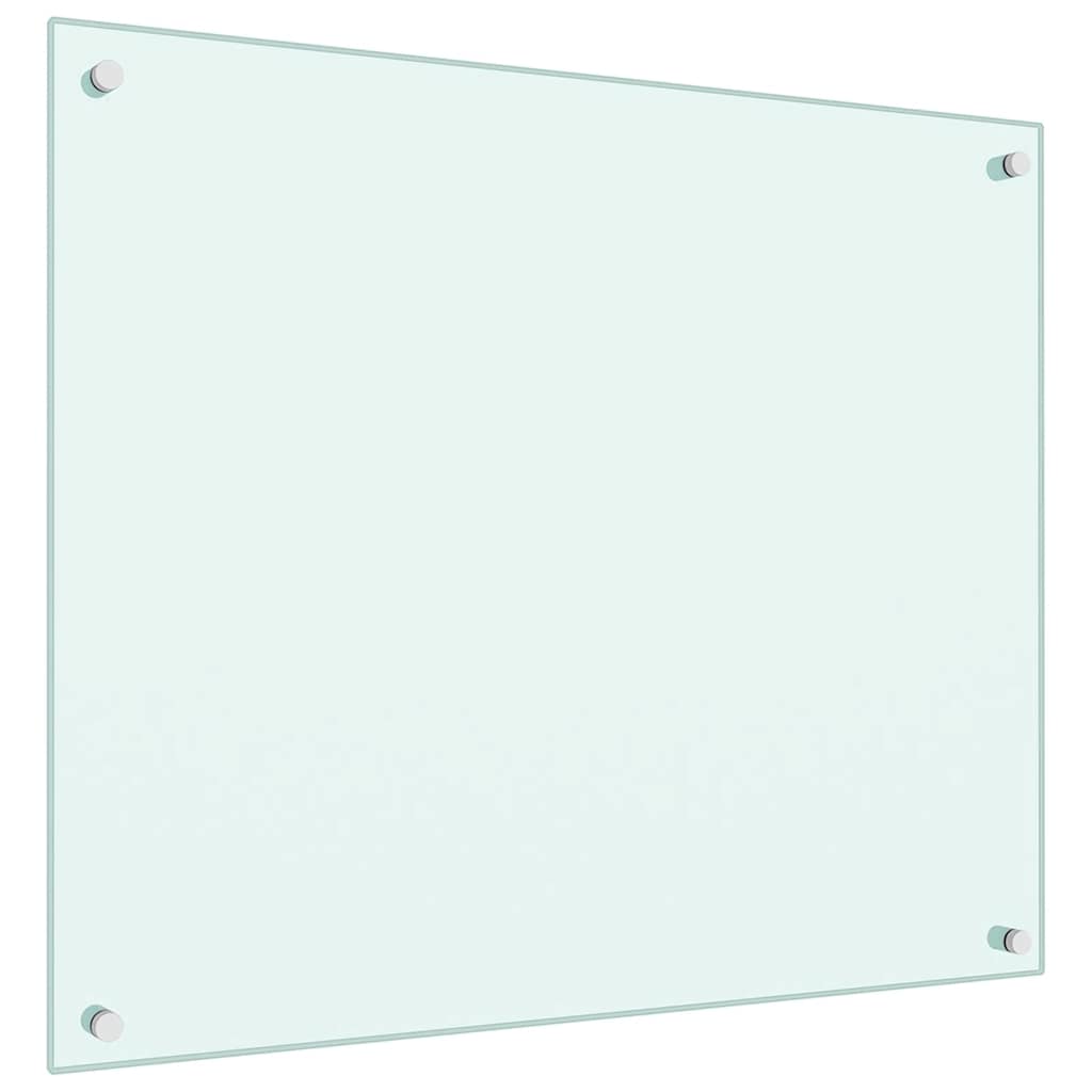 Πλάτη Κουζίνας Λευκή 70 x 60 εκ. από Ψημένο Γυαλί - PAKOBAZAAR