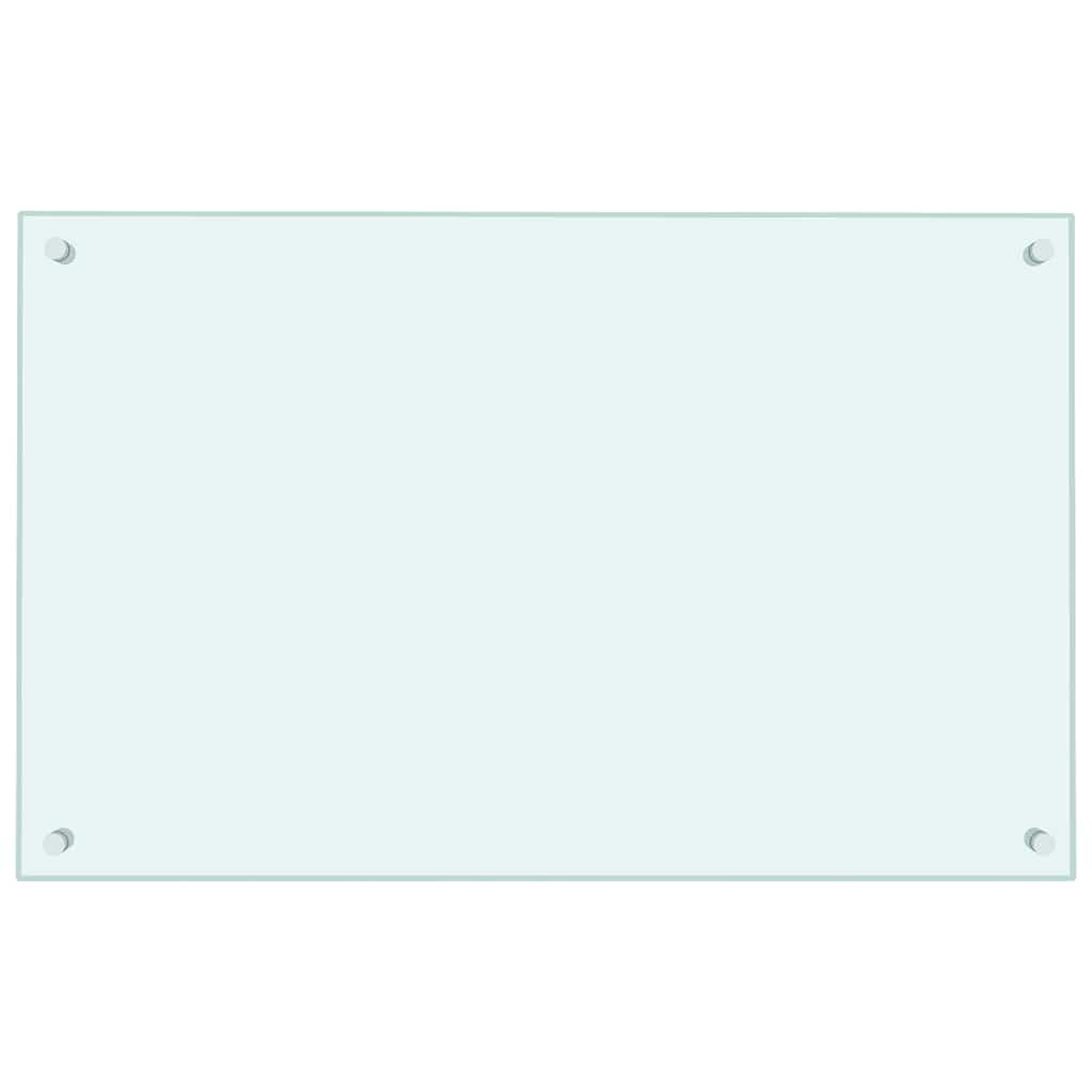 Πλάτη Κουζίνας Λευκή 80 x 50 εκ. από Ψημένο Γυαλί - PAKOBAZAAR