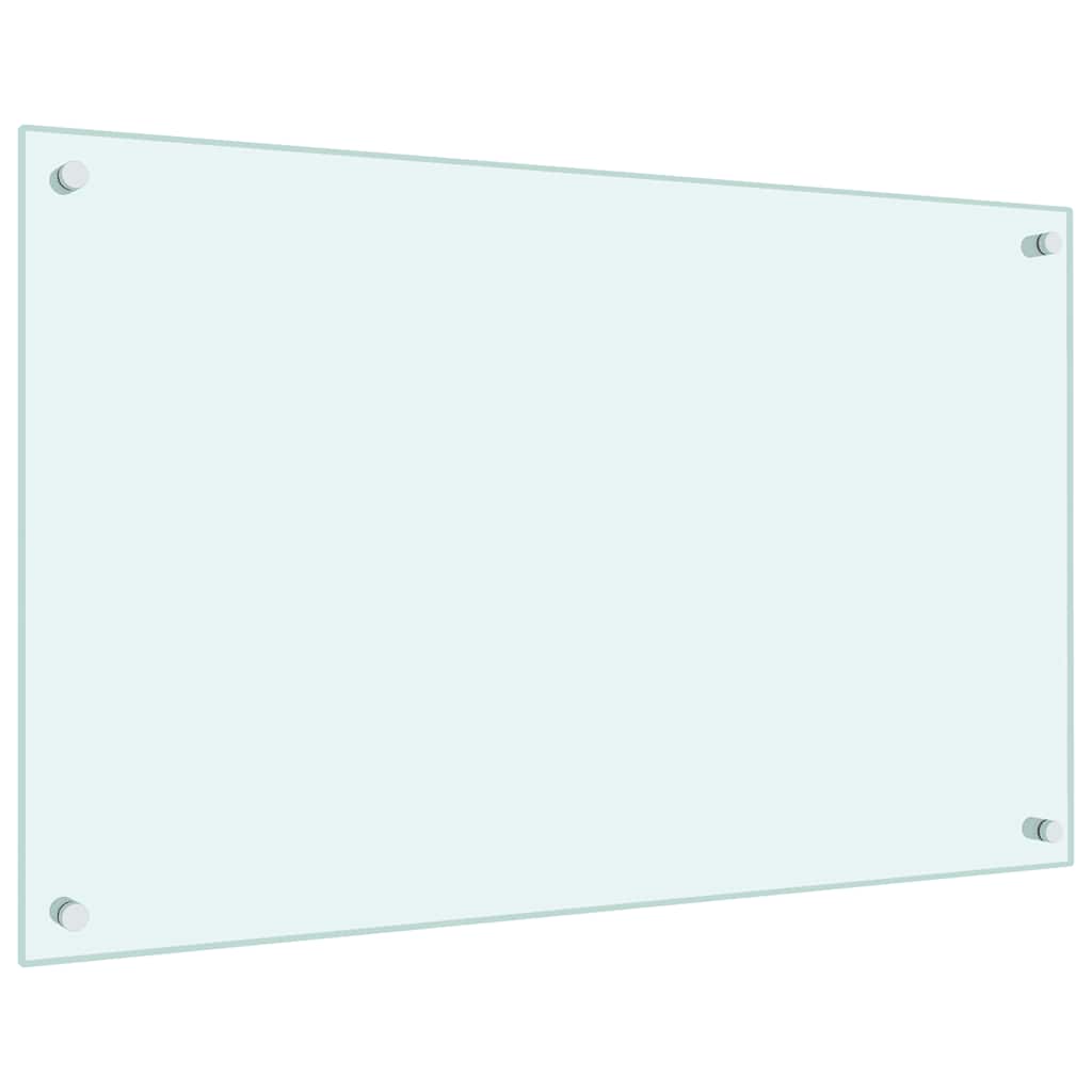 Πλάτη Κουζίνας Λευκή 80 x 50 εκ. από Ψημένο Γυαλί - PAKOBAZAAR