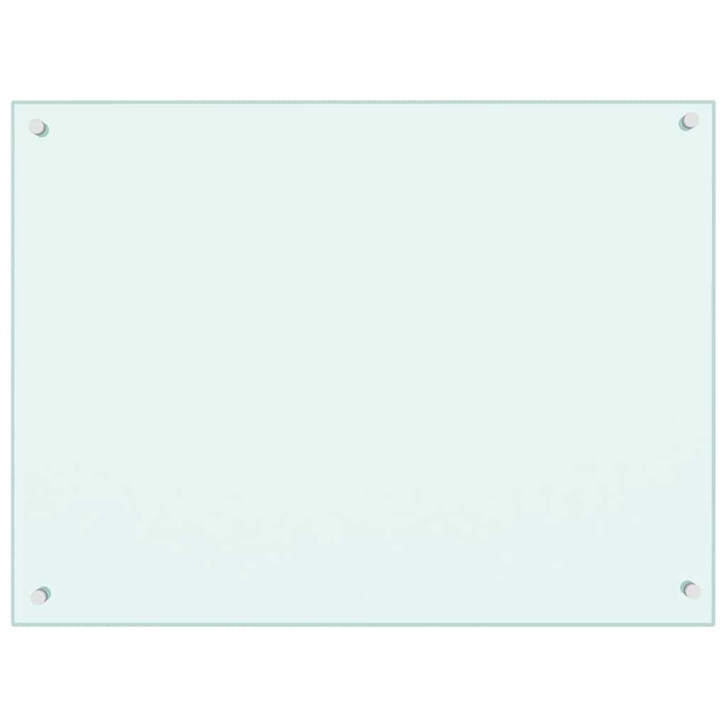 Πλάτη Κουζίνας Λευκή 80 x 60 εκ. από Ψημένο Γυαλί - PAKOBAZAAR