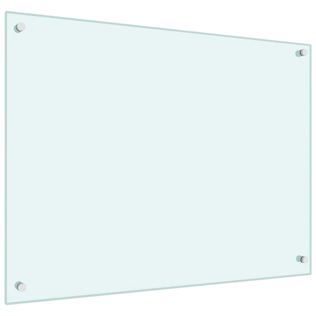 Πλάτη Κουζίνας Λευκή 80 x 60 εκ. από Ψημένο Γυαλί - PAKOBAZAAR