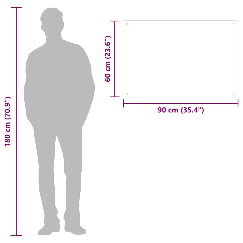 Πλάτη Κουζίνας Λευκή 90 x 60 εκ. από Ψημένο Γυαλί - PAKOBAZAAR