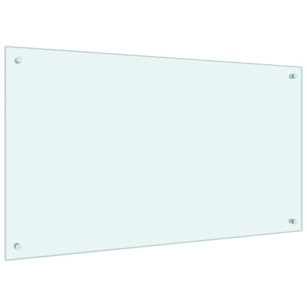 Πλάτη Κουζίνας Λευκή 100 x 60 εκ. από Ψημένο Γυαλί - PAKOBAZAAR