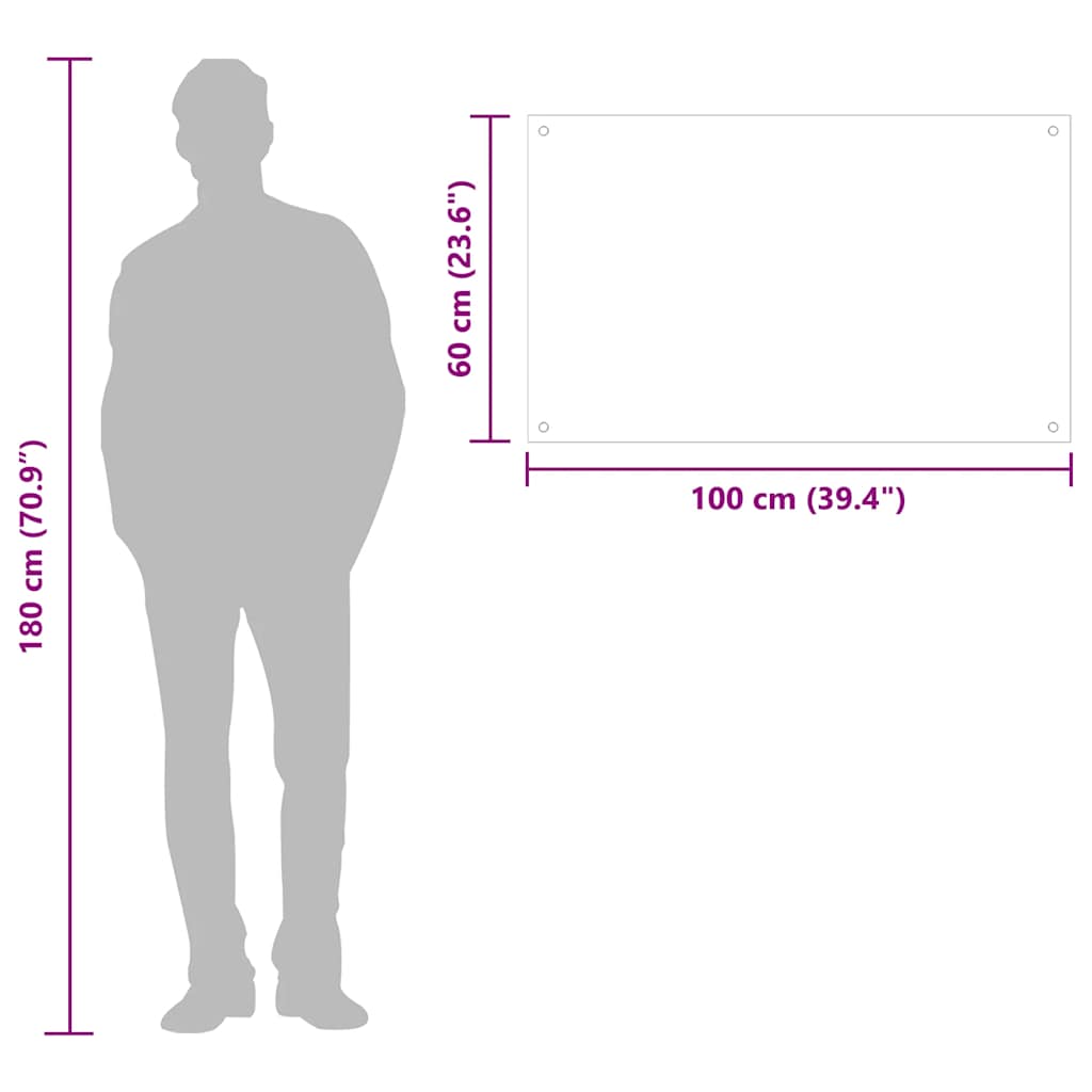 Πλάτη Κουζίνας Λευκή 100 x 60 εκ. από Ψημένο Γυαλί - PAKOBAZAAR