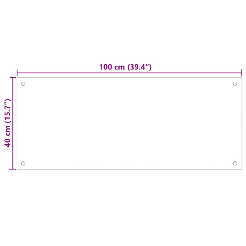Πλάτη Κουζίνας Διαφανής 100 x 40 εκ. από Ψημένο Γυαλί - PAKOBAZAAR