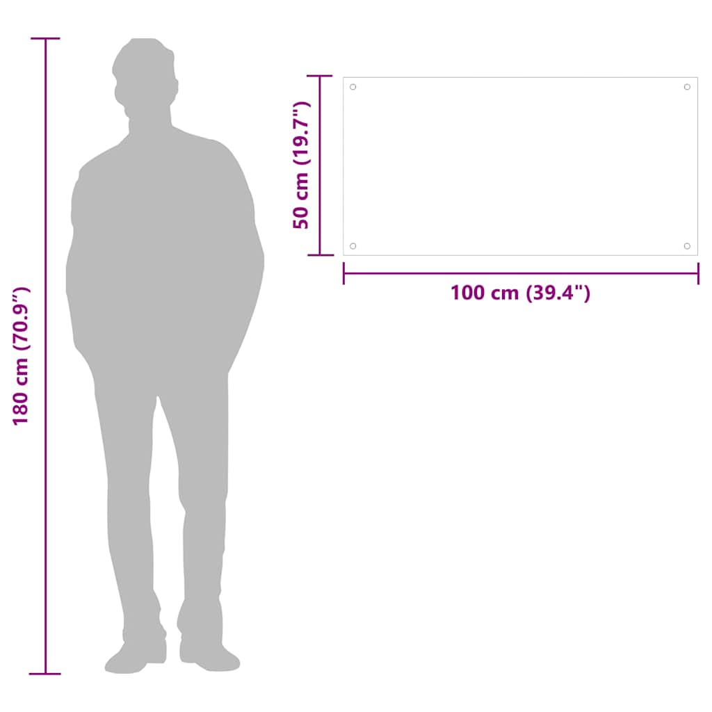 Πλάτη Κουζίνας Διαφανής 100 x 50 εκ. από Ψημένο Γυαλί - PAKOBAZAAR