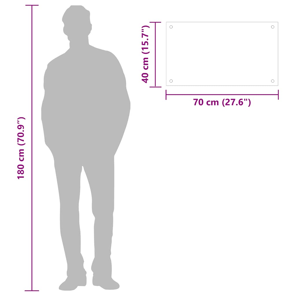 Πλάτη Κουζίνας Μαύρη 70 x 40 εκ. από Ψημένο Γυαλί - PAKOBAZAAR