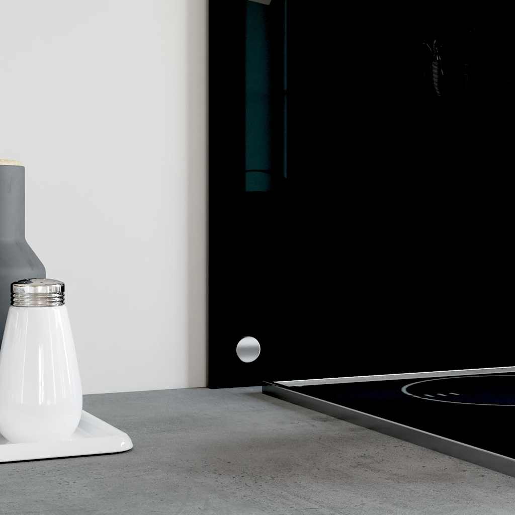 Πλάτη Κουζίνας Μαύρη 70 x 60 εκ. από Ψημένο Γυαλί - PAKOBAZAAR