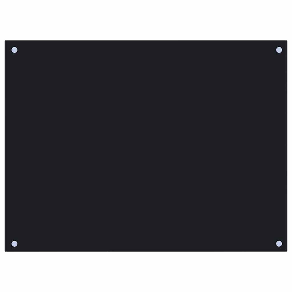 Πλάτη Κουζίνας Μαύρη 80 x 60 εκ. από Ψημένο Γυαλί - PAKOBAZAAR