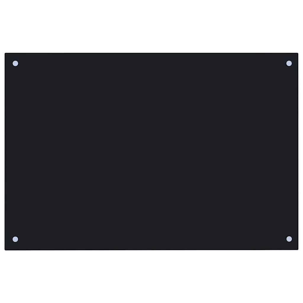 Πλάτη Κουζίνας Μαύρη 90 x 50 εκ. από Ψημένο Γυαλί - PAKOBAZAAR