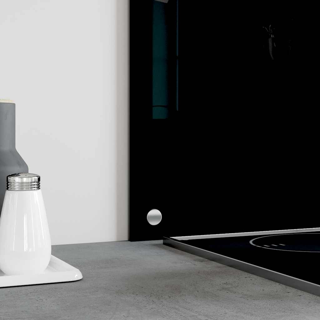 Πλάτη Κουζίνας Μαύρη 90 x 50 εκ. από Ψημένο Γυαλί - PAKOBAZAAR