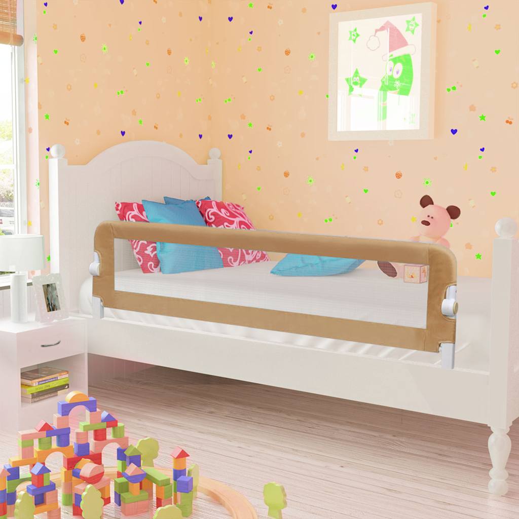 Μπάρα Κρεβατιού Προστατευτική Χρώμα Taupe 150x42 εκ Πολυεστέρας - Pakobazaar