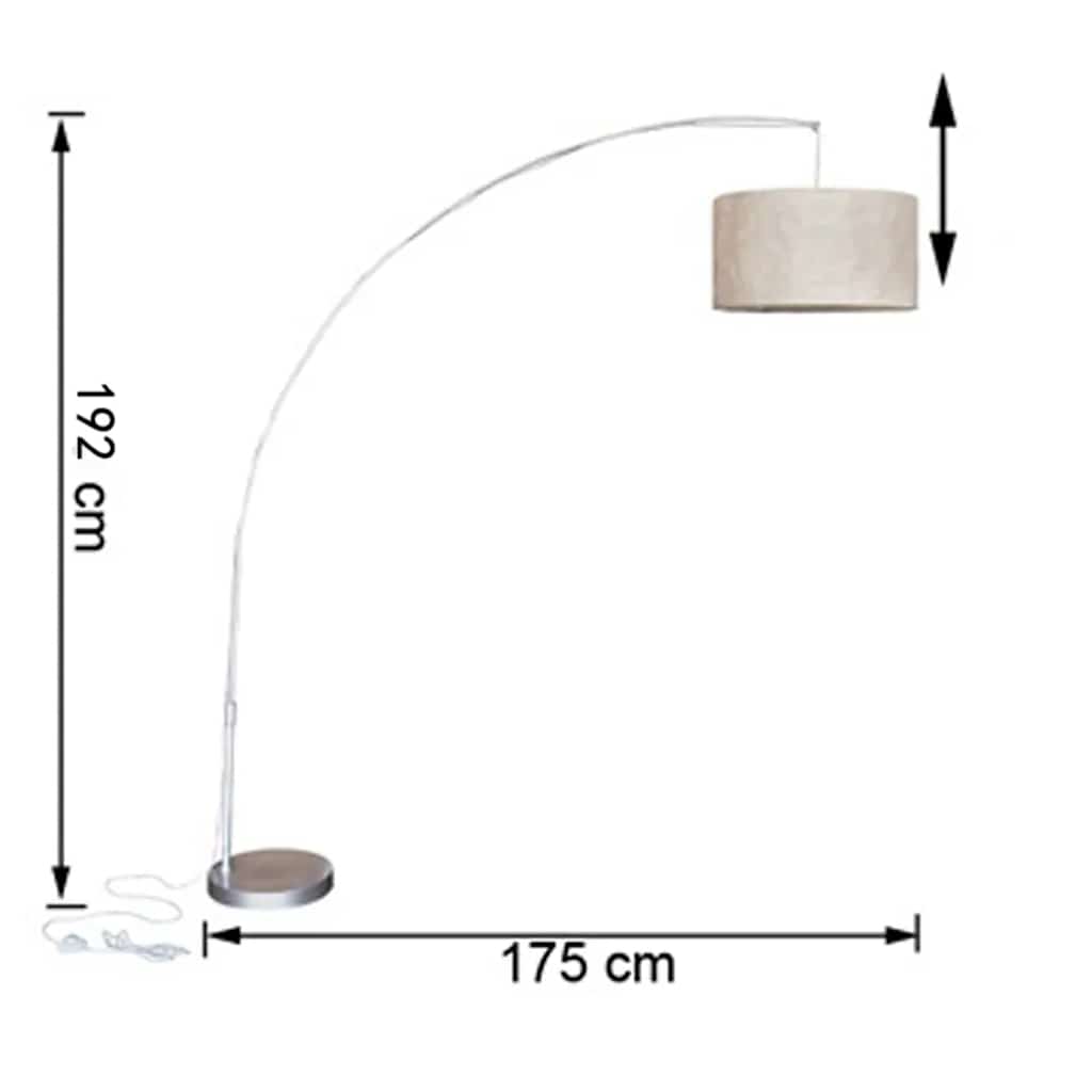 Επιδαπέδιο Φωτιστικό Ρυθμιζόμενο Τόξο 192cm Κρεμ - Pakobazaar