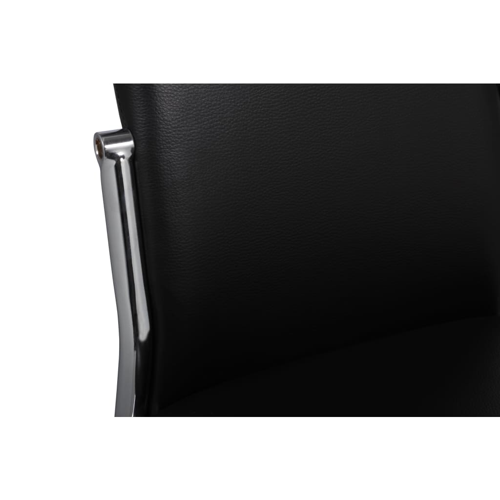 Καρέκλες Τραπεζαρίας 4 τεμ. Μαύρες από Συνθετικό Δέρμα - Pakobazaar