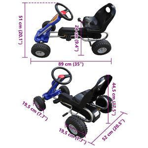 Go Kart με Πετάλια Μπλε - Pakobazaar