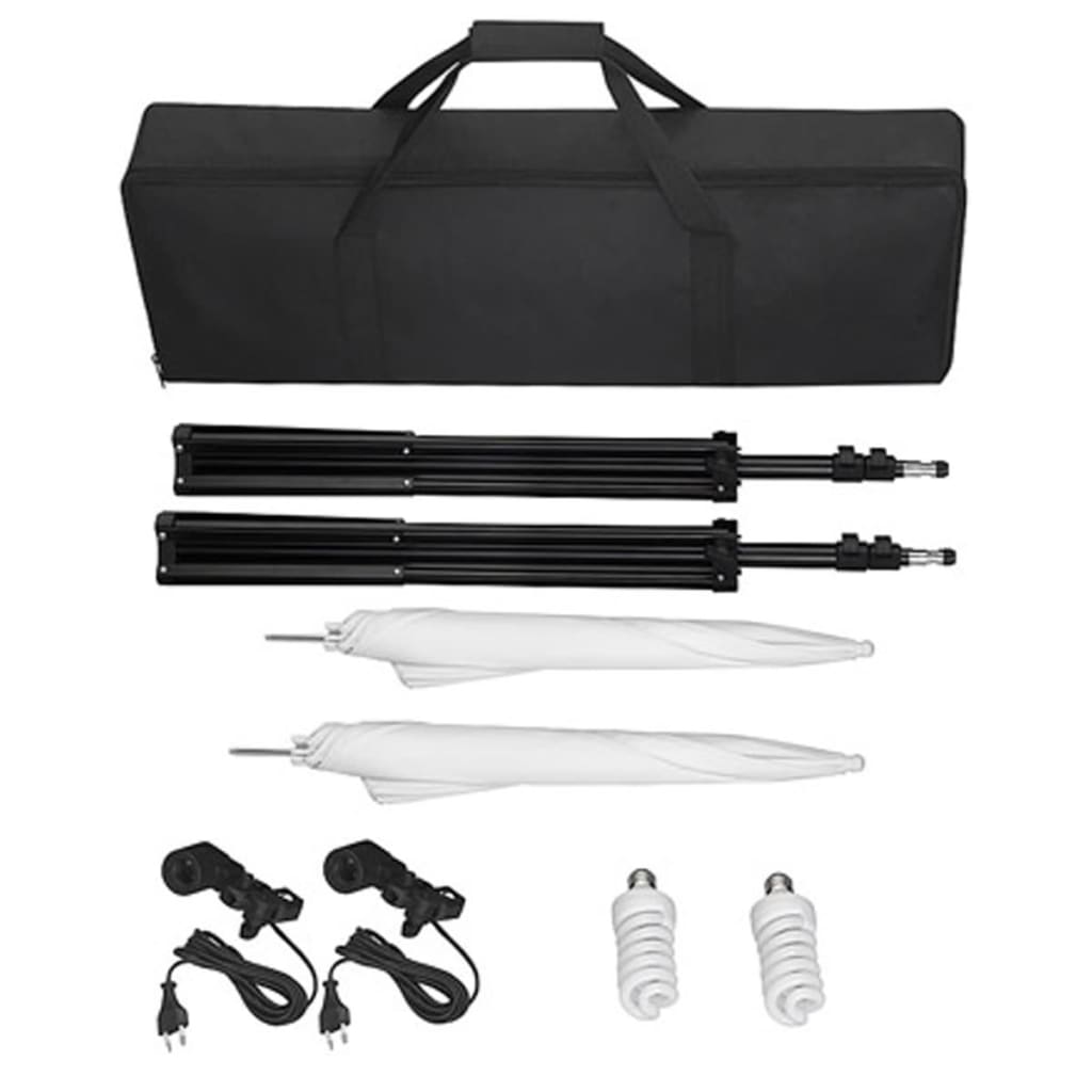 Σετ Studio: Σύστημα Φόντου Λευκό 600 x 300 εκ. & Φωτισμός - PAKOBAZAAR