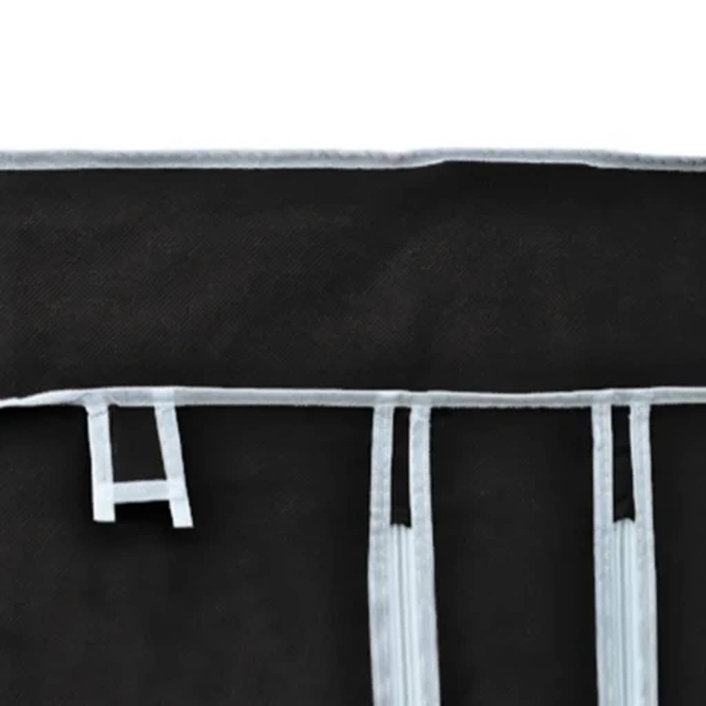 Ντουλάπες 2 τεμ. Μαύρες Υφασμάτινες