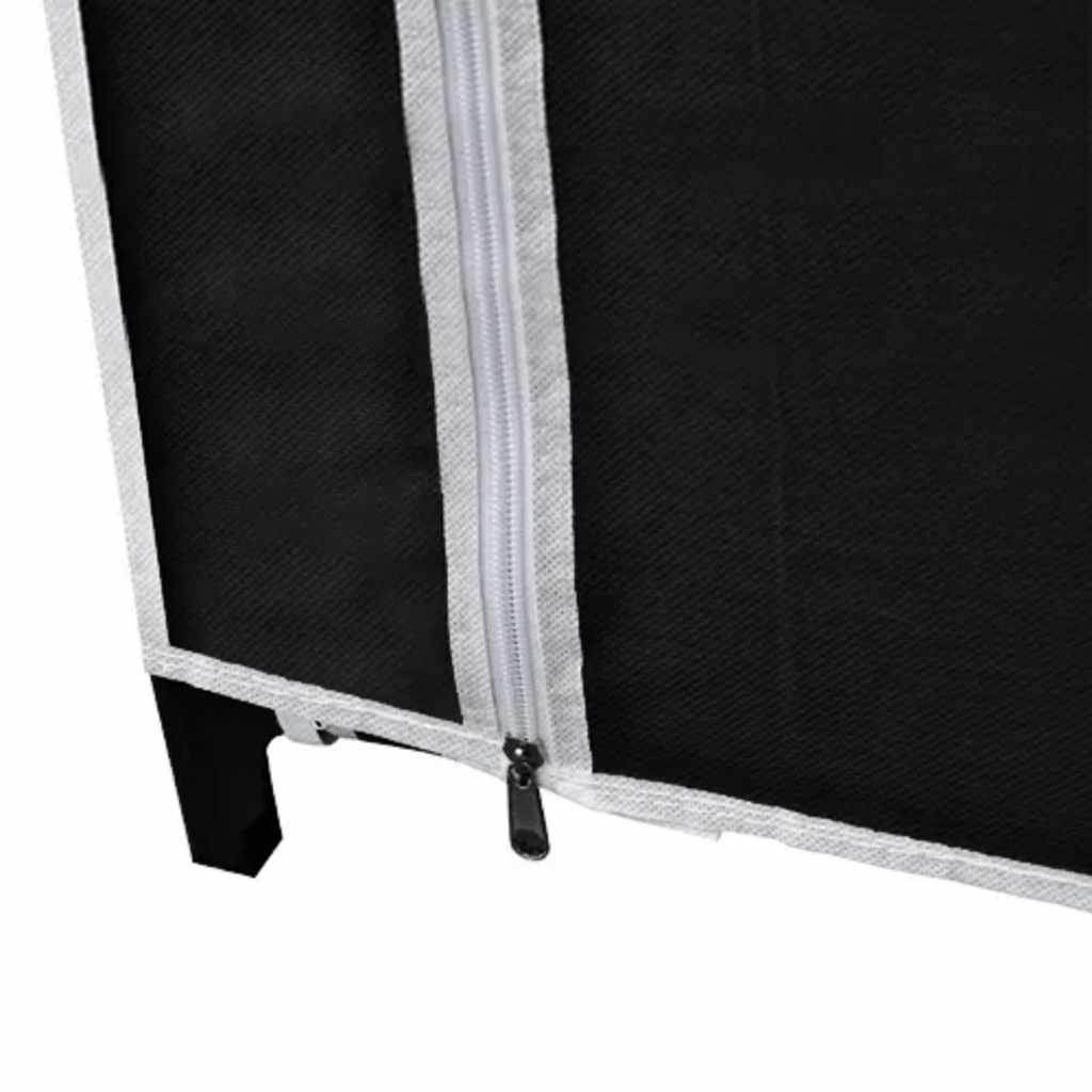 Ντουλάπες 2 τεμ. Μαύρες Υφασμάτινες