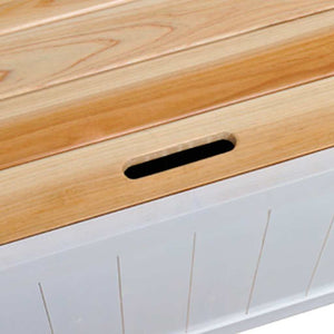 Παγκάκι με Αποθηκευτικό Χώρο Λευκό 126 x 42 x 75 εκ. Ξύλινο