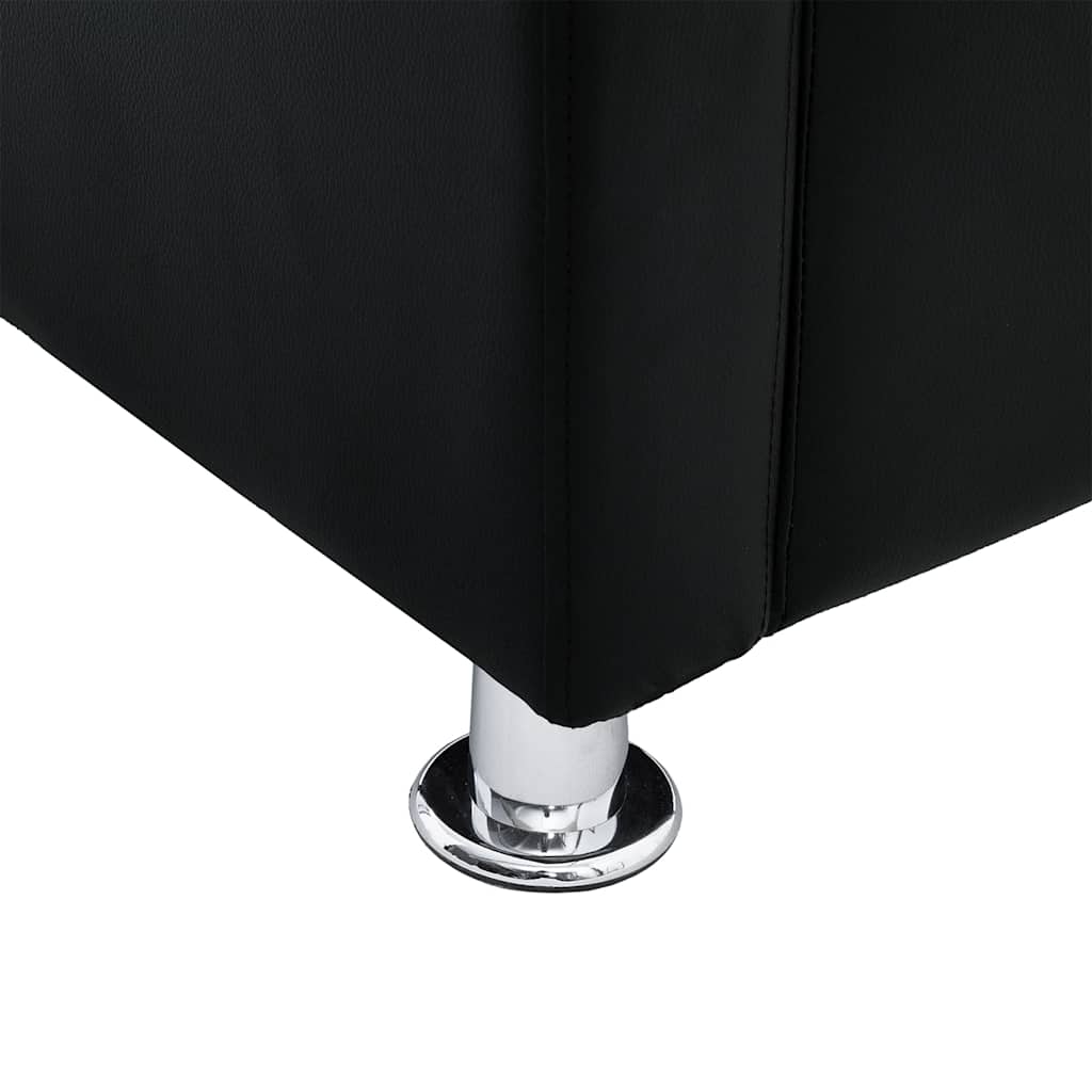 Πολυθρόνα Cube Μαύρη από Συνθετικό Δέρμα - PAKOBAZAAR