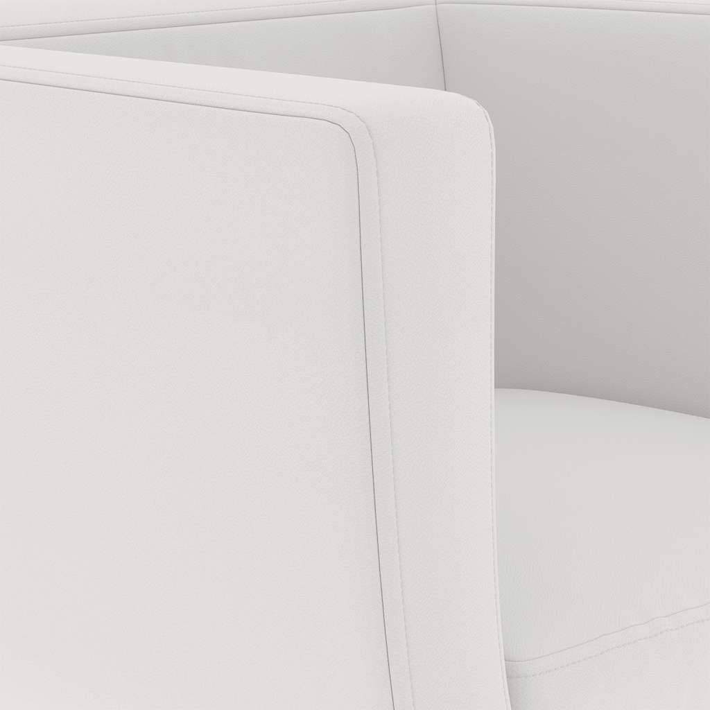 Καρέκλες Μπαρ 2 τεμ. Λευκές από Συνθετικό Δέρμα - PAKOBAZAAR