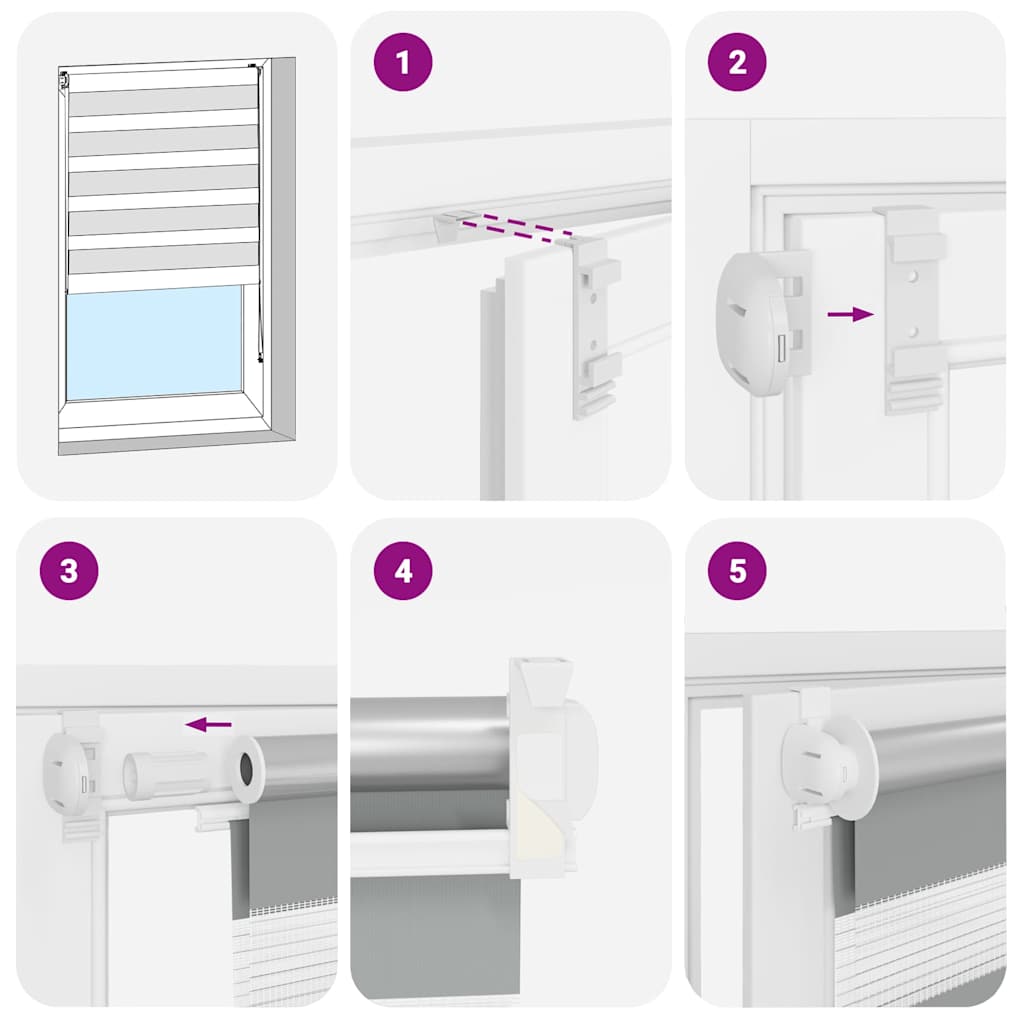 Στόρι Ζέβρα 60,9 x 120 εκ. Πλάτος Υφάσματος 56,7 εκ. Μαύρο - PAKOBAZAAR