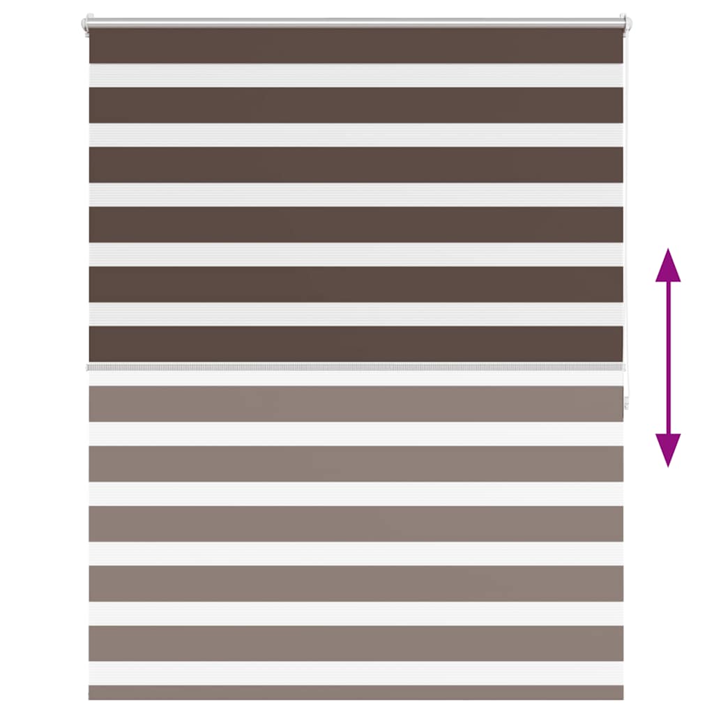Στόρι Ζέβρα 140,9 x 175 εκ. Πλάτος Υφάσματος 136,7 εκ. Καφέ - PAKOBAZAAR