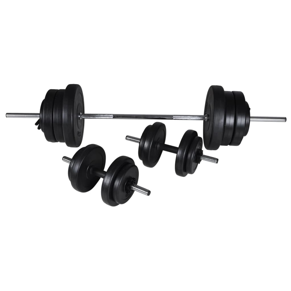Σετ Μπάρα Άρσης Βαρών και 2 Αλτήρες με Βάρη 60,5kg - Pakobazaar