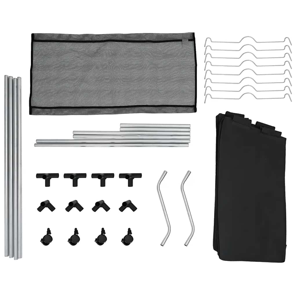 Καλάθι για άπλυτα με 4 σάκους μαύρο γκρι - PAKOBAZAAR