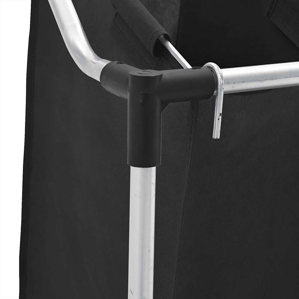 Καλάθι για άπλυτα με 4 σάκους μαύρο γκρι - PAKOBAZAAR