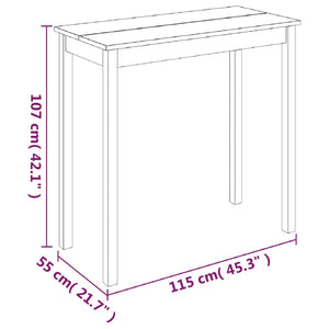 Τραπέζι Μπαρ Μαύρο 115 x 55 x 107 εκ. από MDF - PAKOBAZAAR