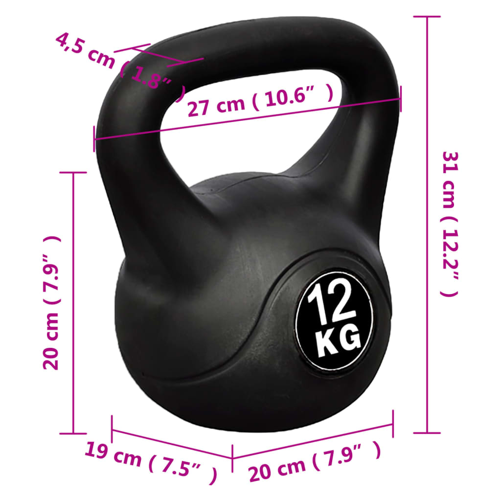 Βαράκι Γυμναστικής Kettlebell 12 κιλά - Pakobazaar