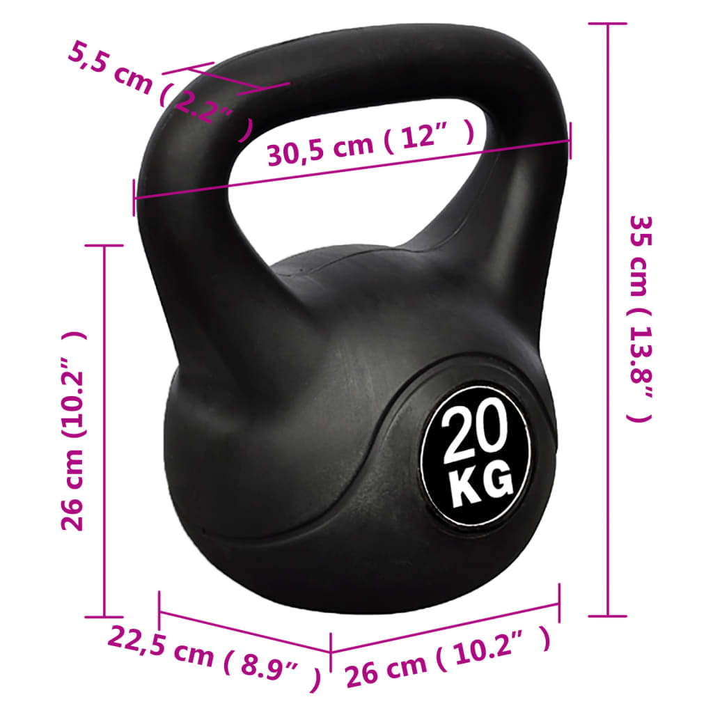 Βαράκι Γυμναστικής Kettlebell 20 κιλά - Pakobazaar
