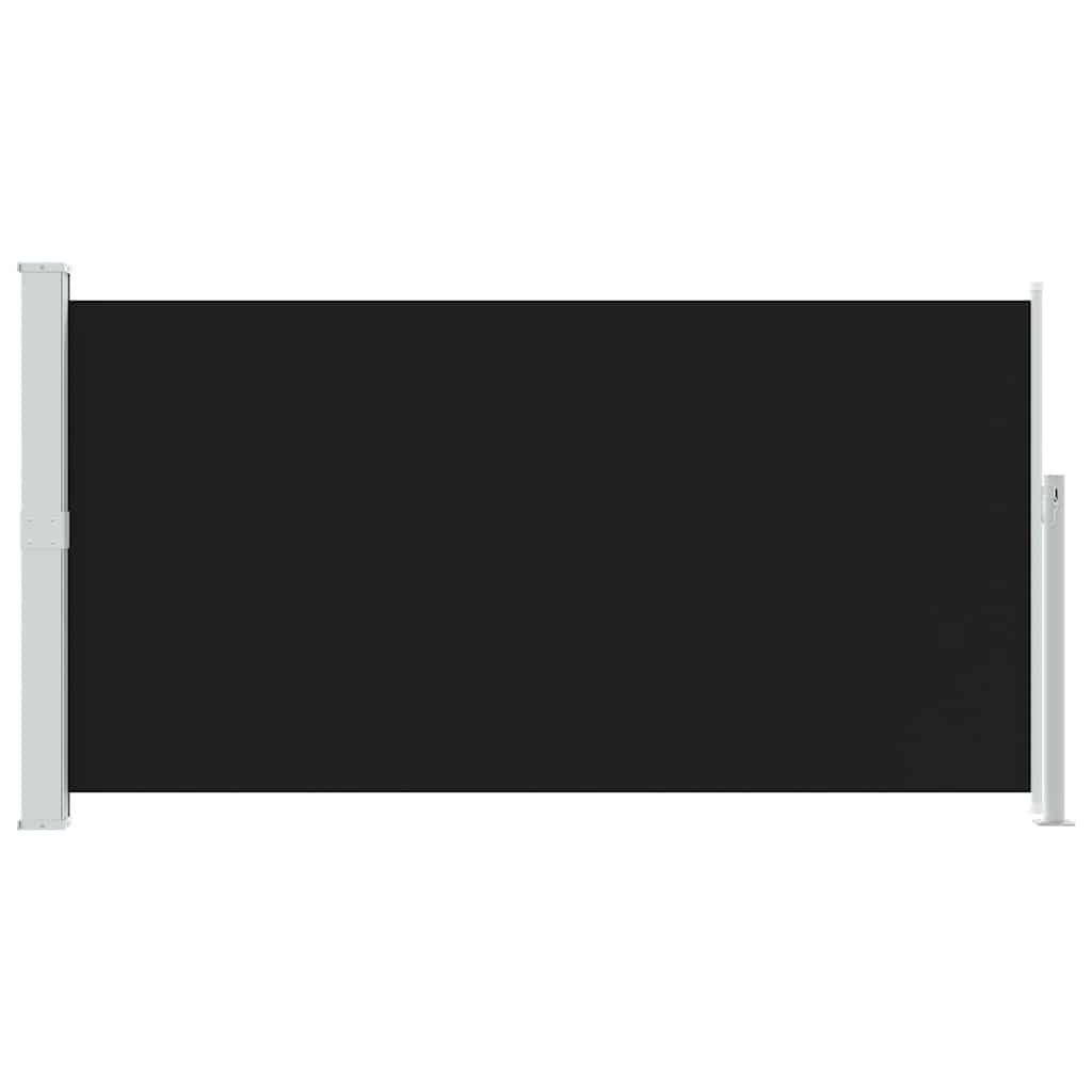 Σκίαστρο Βεράντας Πλαϊνό Συρόμενο Μαύρο 160 x 300 εκ. - Pakobazaar