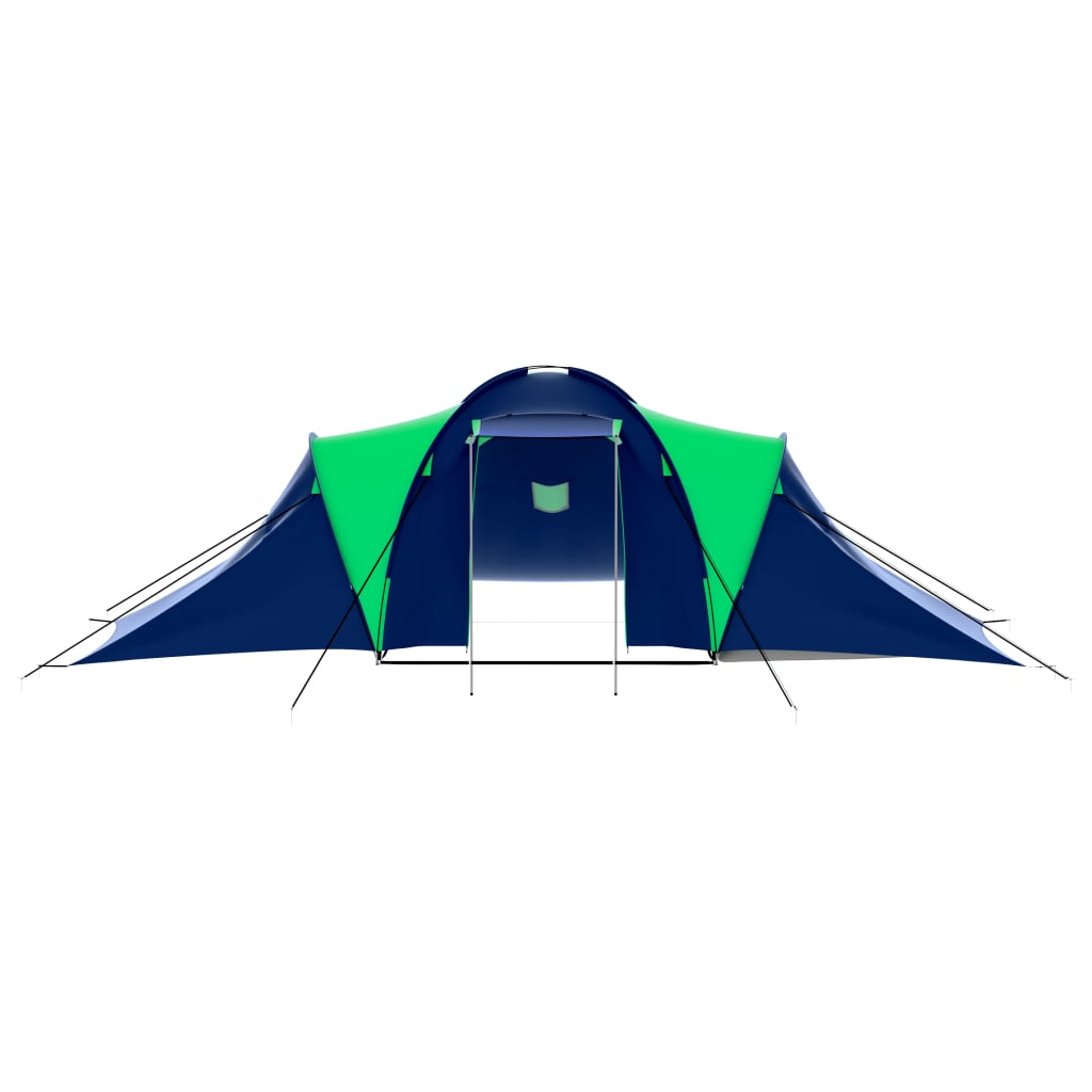 Σκηνή Camping 9 Ατόμων Μπλε / Πράσινο Υφασμάτινη - Pakobazaar