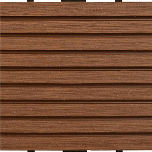 Πλάκα Κατασκευής 11 pcs Καφέ 30 x 30 cm WPC - Pakobazaar