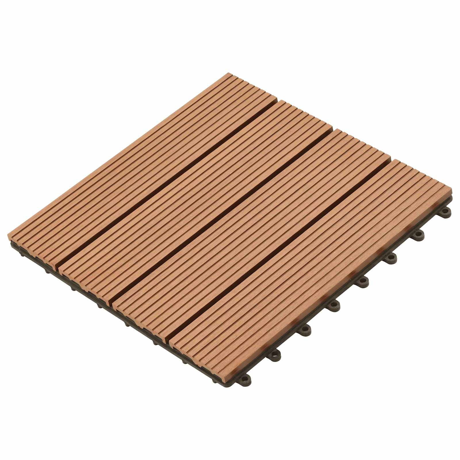Πλάκα Κατασκευής 11 pcs Καφέ 30 x 30 cm WPC - Pakobazaar