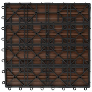 Πλάκα Κατασκευής 11 pcs Καφέ 30 x 30 cm WPC - Pakobazaar