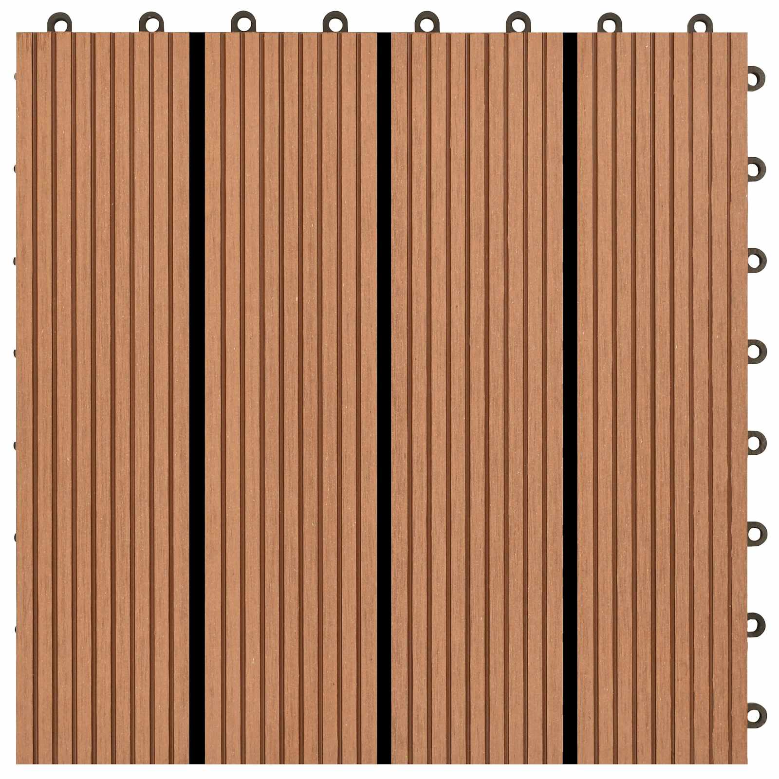 Πλάκα Κατασκευής 11 pcs Καφέ 30 x 30 cm WPC - Pakobazaar