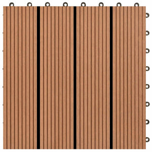 Πλάκα Κατασκευής 11 pcs Καφέ 30 x 30 cm WPC - Pakobazaar
