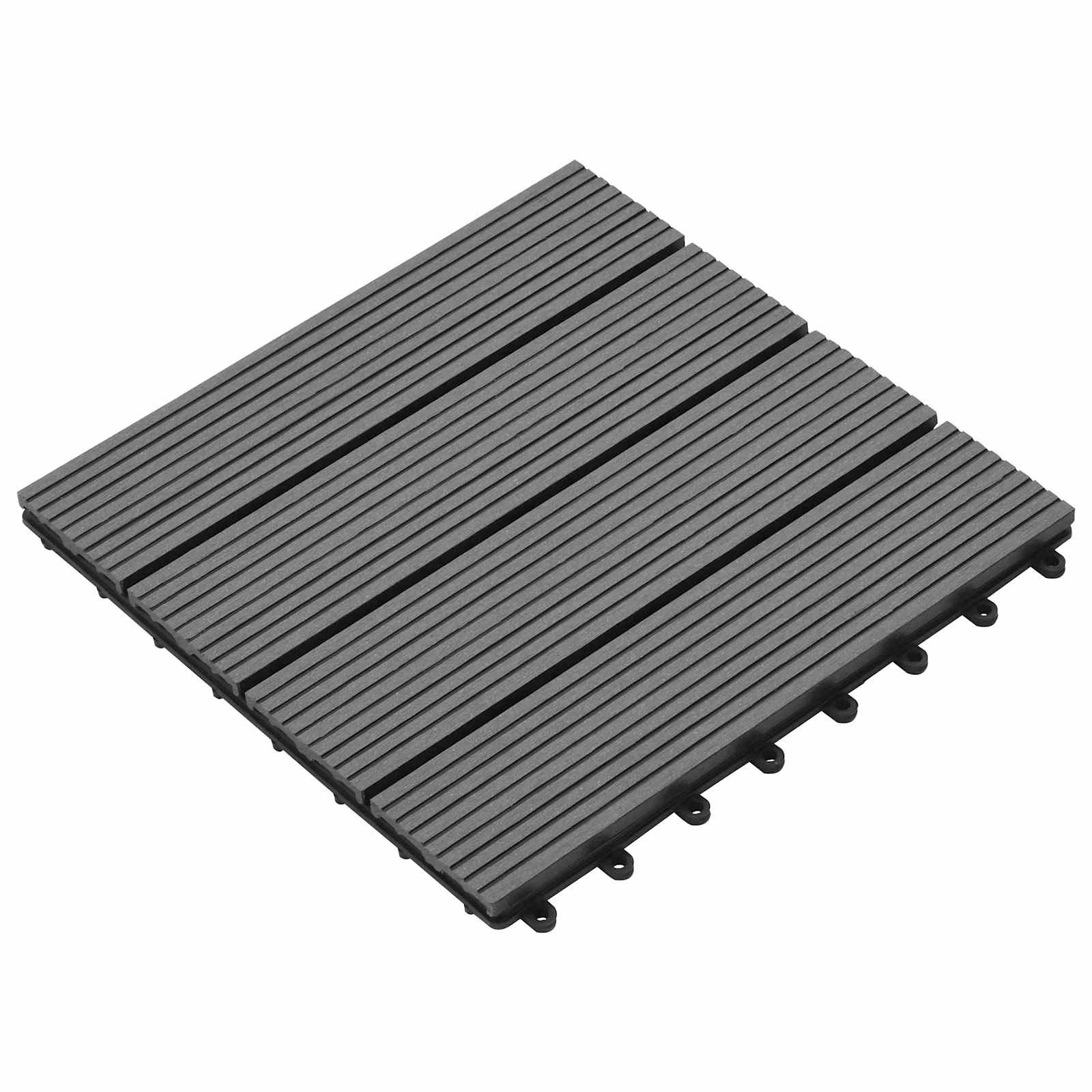 Πλάκα Κατασκευής 11 pcs Γκρι 30 x 30 cm WPC - Pakobazaar