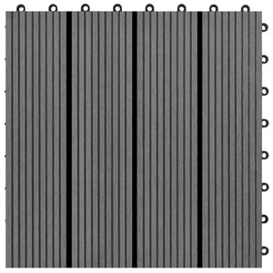 Πλάκα Κατασκευής 11 pcs Γκρι 30 x 30 cm WPC - Pakobazaar