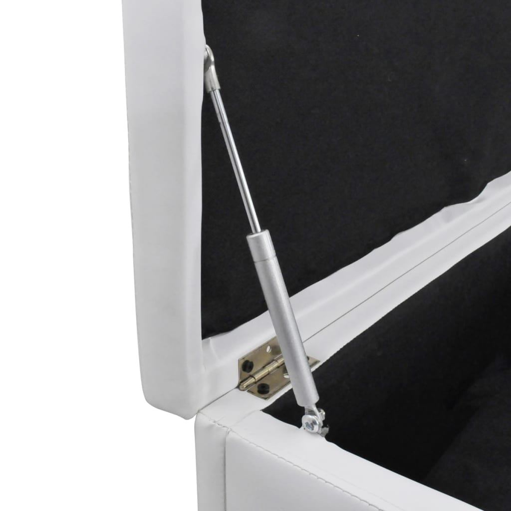 Ταμπουρέ με Αποθηκευτικό Χώρο Λευκό 118 x 44 x 44 εκ. - PAKOBAZAAR