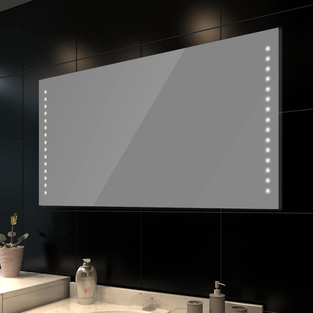 Καθρέφτης Μπάνιου 100x60cm（Μ x Υ) με Φώτα LED - PAKOBAZAAR