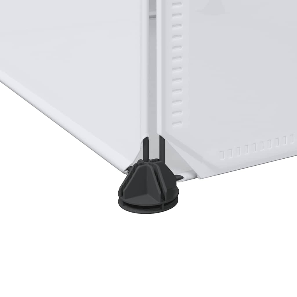 Ντουλάπα Σπονδυλωτή 9 Τμήματα Άσπρη 109x36,5x143 εκ. - PAKOBAZAAR