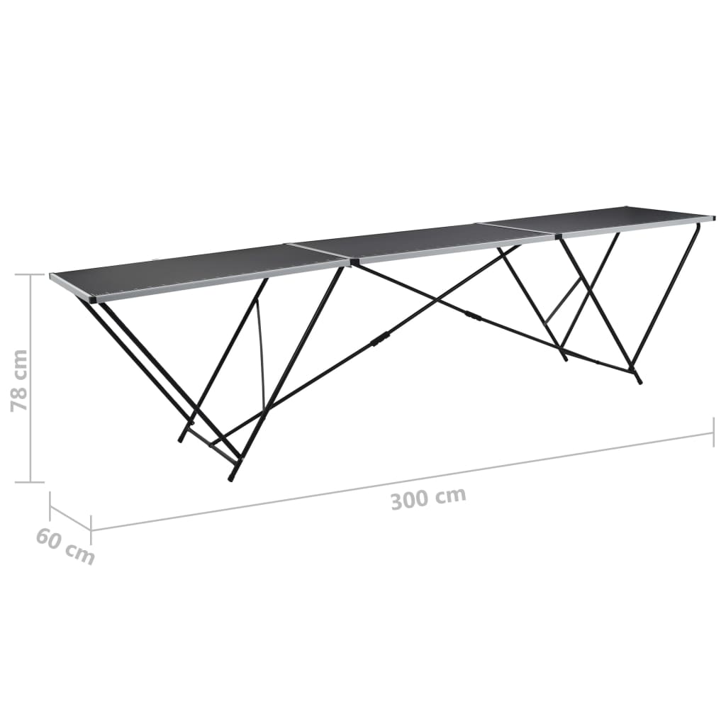Τραπέζι για Κόλληση Ταπετσαρίας 300x60x78 εκ. από MDF/Αλουμίνιο - PAKOBAZAAR