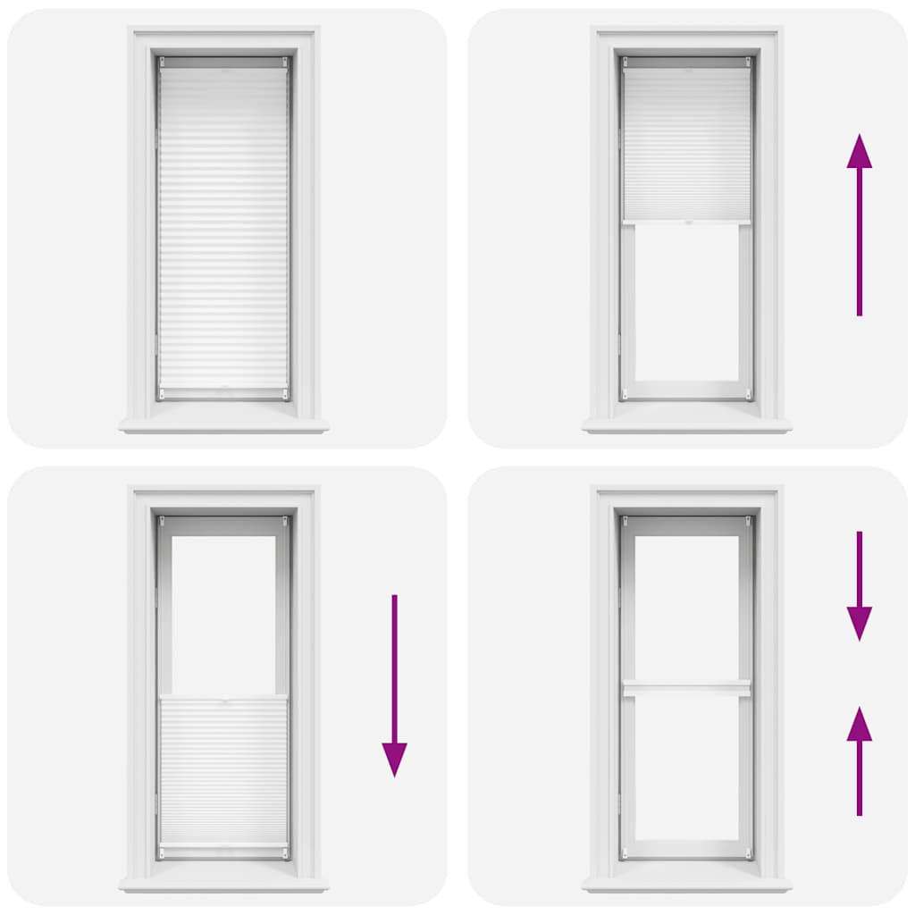 Σύστημα Σκίασης Πλισέ Λευκό 40 x 100 εκ. - PAKOBAZAAR