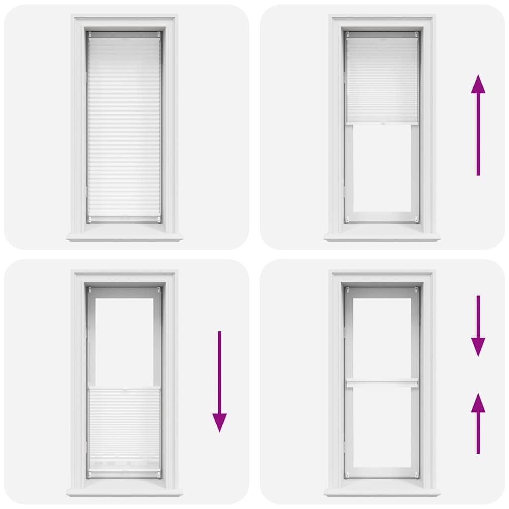 Σύστημα Σκίασης Πλισέ Λευκό 40 x 125 εκ. - PAKOBAZAAR